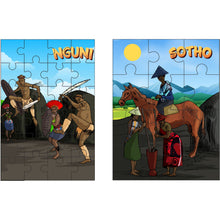 Load image into Gallery viewer, Sheni and Teni's 2-in-1 Puzzle Set - South Africa