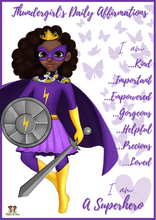 Load image into Gallery viewer, Thundergirl's Affirmative Wall Art