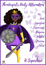 Load image into Gallery viewer, Thundergirl's Affirmative Wall Art
