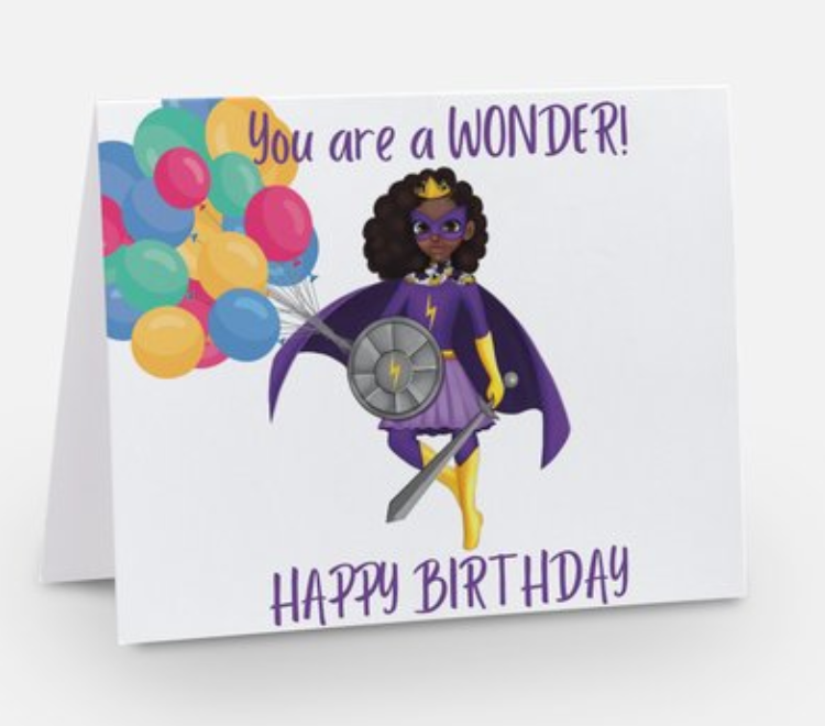 Thundergirl Birthday Card